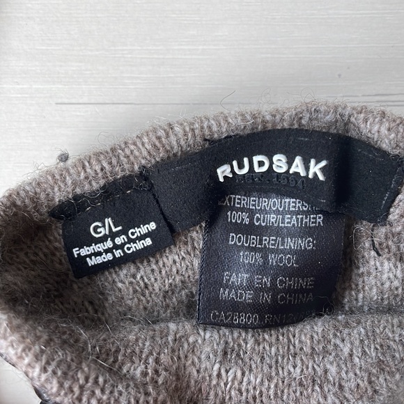 Rudsak leather gloves with wool lining - Picture 5 of 5